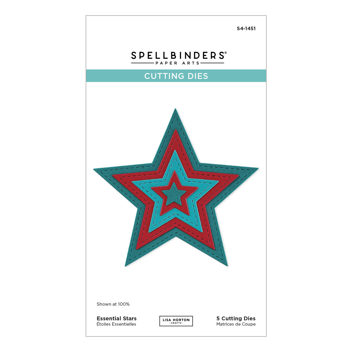 Spellbinders - Essential Stars Etched Dies from the All About Christmas Collection by Lisa Horton