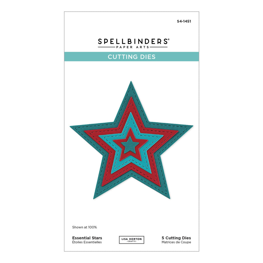 Spellbinders - Essential Stars Etched Dies from the All About Christmas Collection by Lisa Horton