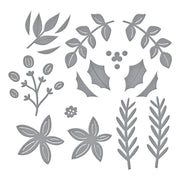 Spellbinders - Christmas Foliage Etched Dies from the All About Christmas Collection by Lisa Horton