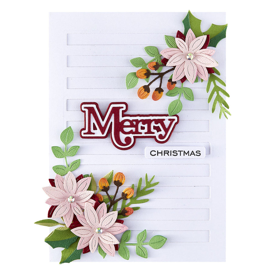 Spellbinders - Christmas Foliage Etched Dies from the All About Christmas Collection by Lisa Horton