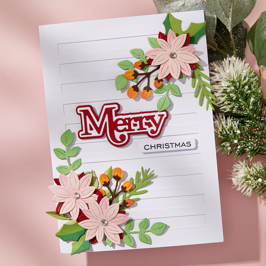 Spellbinders - Christmas Foliage Etched Dies from the All About Christmas Collection by Lisa Horton