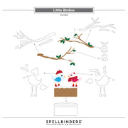 Spellbinders - Little Birdies Etched Dies from the All About Christmas Collection by Lisa Horton