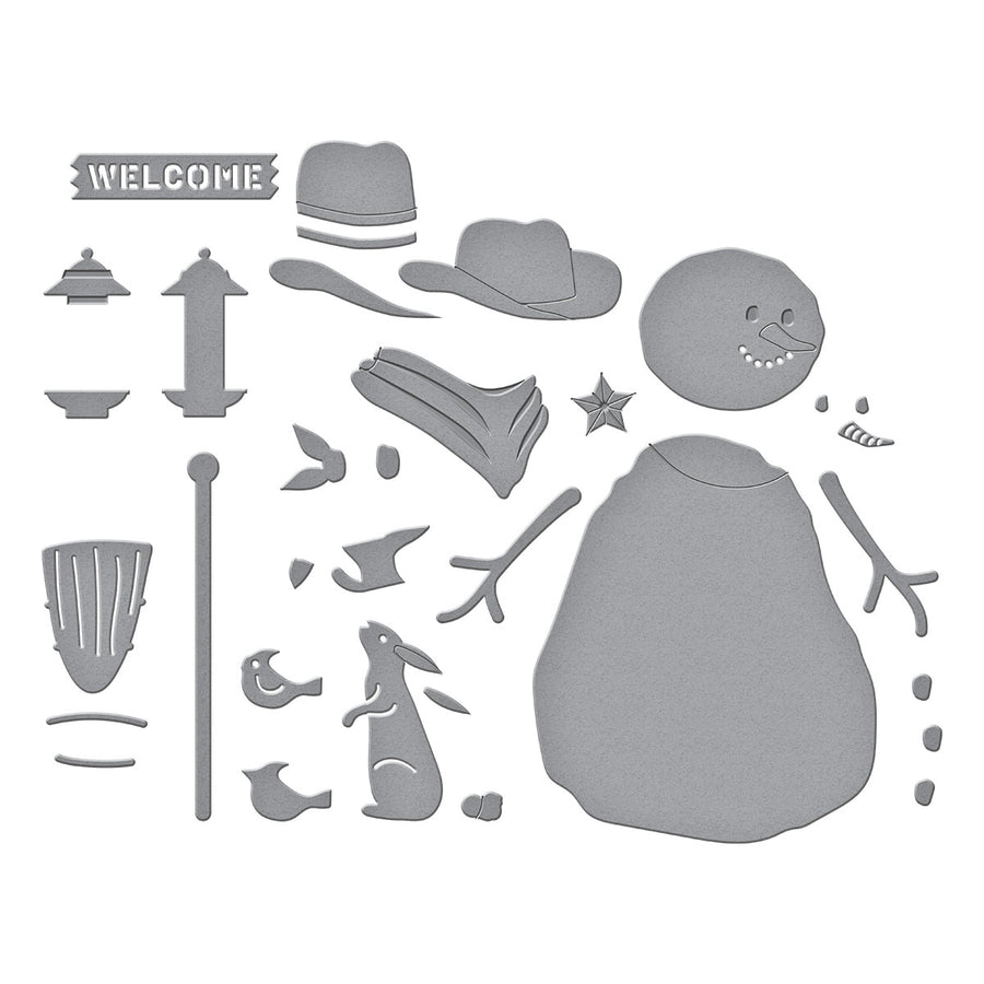Spellbinders - Country Snowman Etched Dies from the Country Christmas Collection by Annie Williams