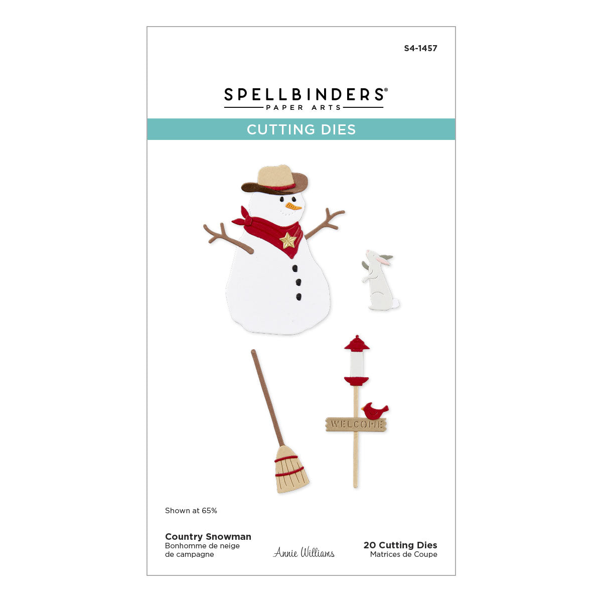 Spellbinders - Country Snowman Etched Dies from the Country Christmas Collection by Annie Williams
