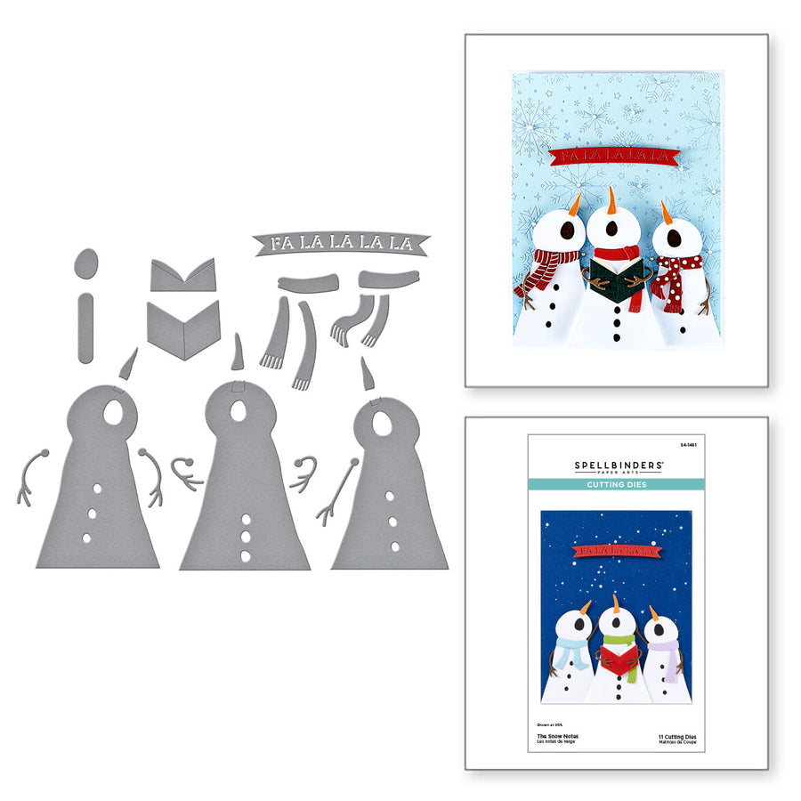 Spellbinders - The Snow Notes Etched Dies from the Wonderland Collection