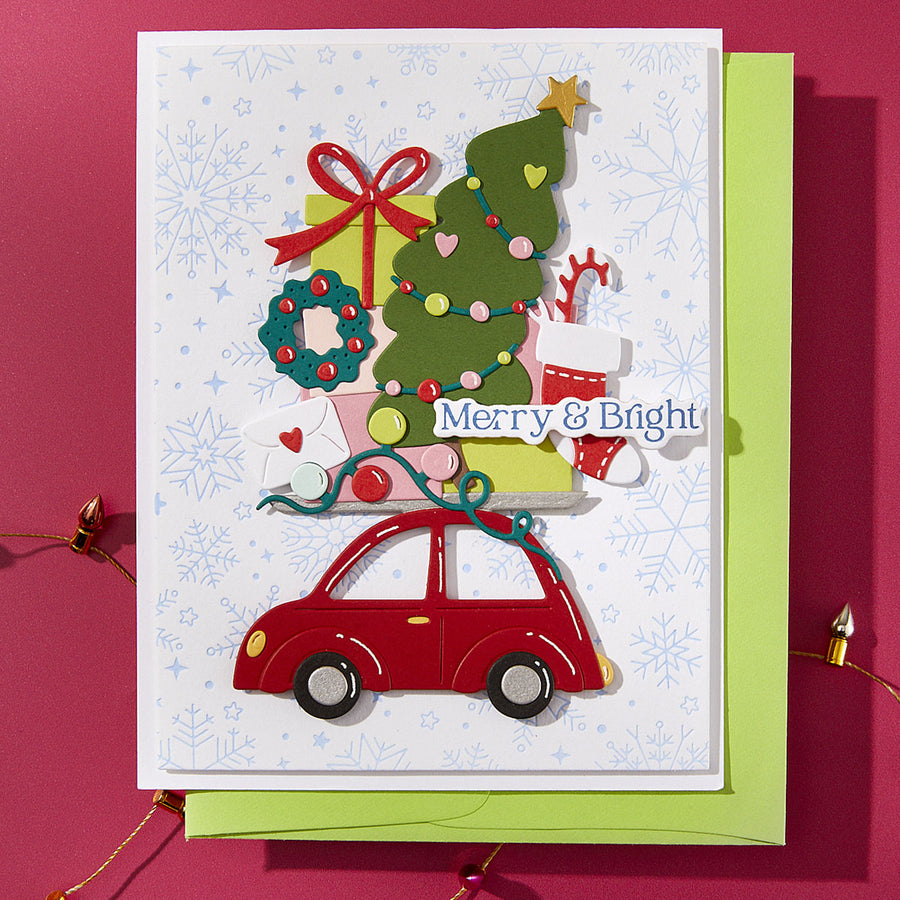 Spellbinders - Yuletide Ride Etched Dies from the Wonderland Collection