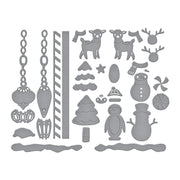 Spellbinders - Chiming Christmas Etched Dies from the Cuckoo Cottage Collection