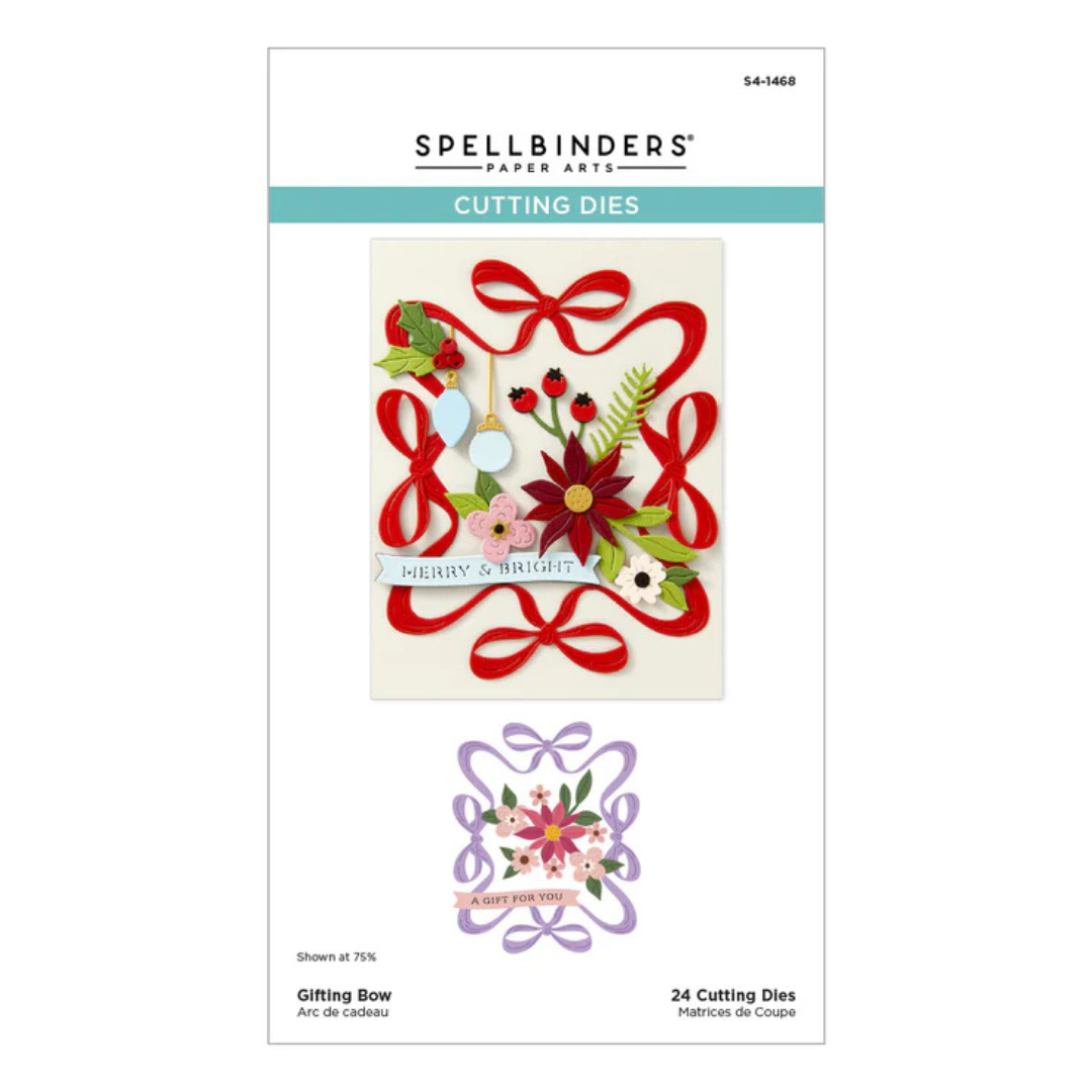 Spellbinders - Gifting Bow Etched Dies from the Merry Moments Collection