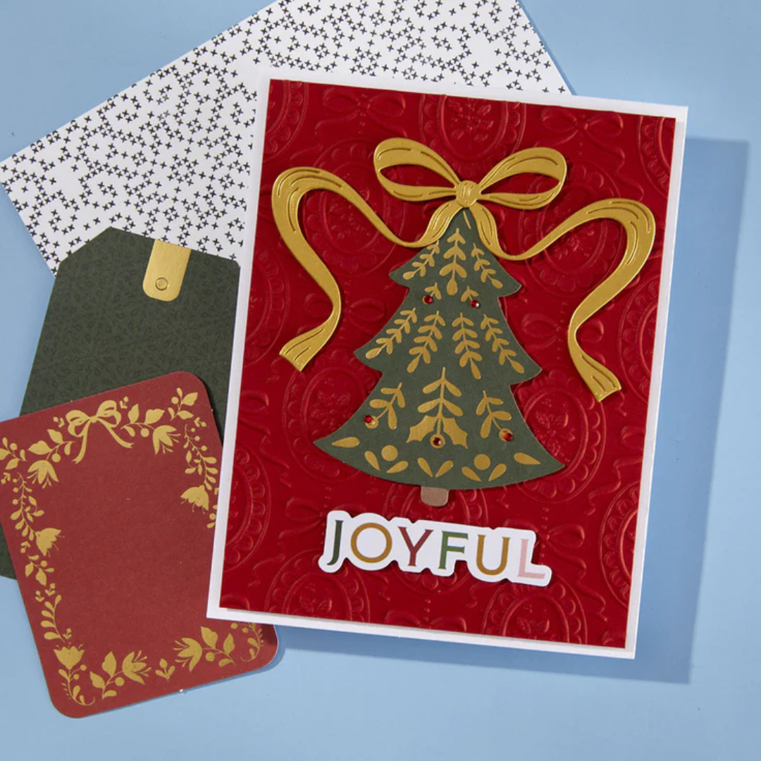 Spellbinders - Gifting Bow Etched Dies from the Merry Moments Collection
