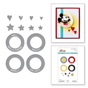 Spellbinders - Frame & Sentiments Etched Dies from the Say Cheese Classic Mouse Collection