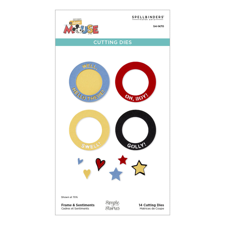 Spellbinders - Flags & Banners Etched Dies from the Say Cheese Classic Mouse Collection