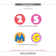 Spellbinders - Flags & Banners Etched Dies from the Say Cheese Classic Mouse Collection