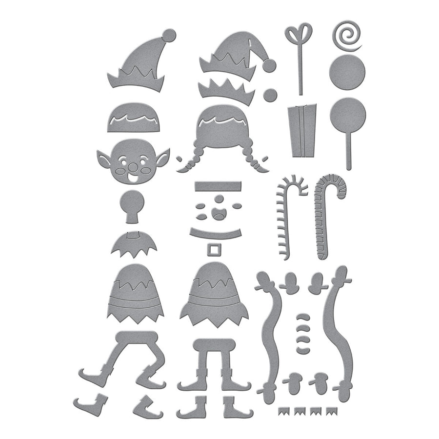 Spellbinders - Santa's Elves Etched Dies from the North Pole Friends Collection by Simon Hurley