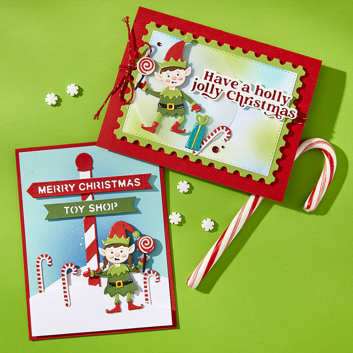 Spellbinders - Santa's Elves Etched Dies from the North Pole Friends Collection by Simon Hurley