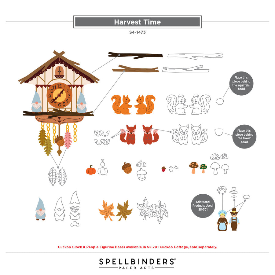 Spellbinders - Harvest Time Etched Dies from the Cuckoo Cottage Collection