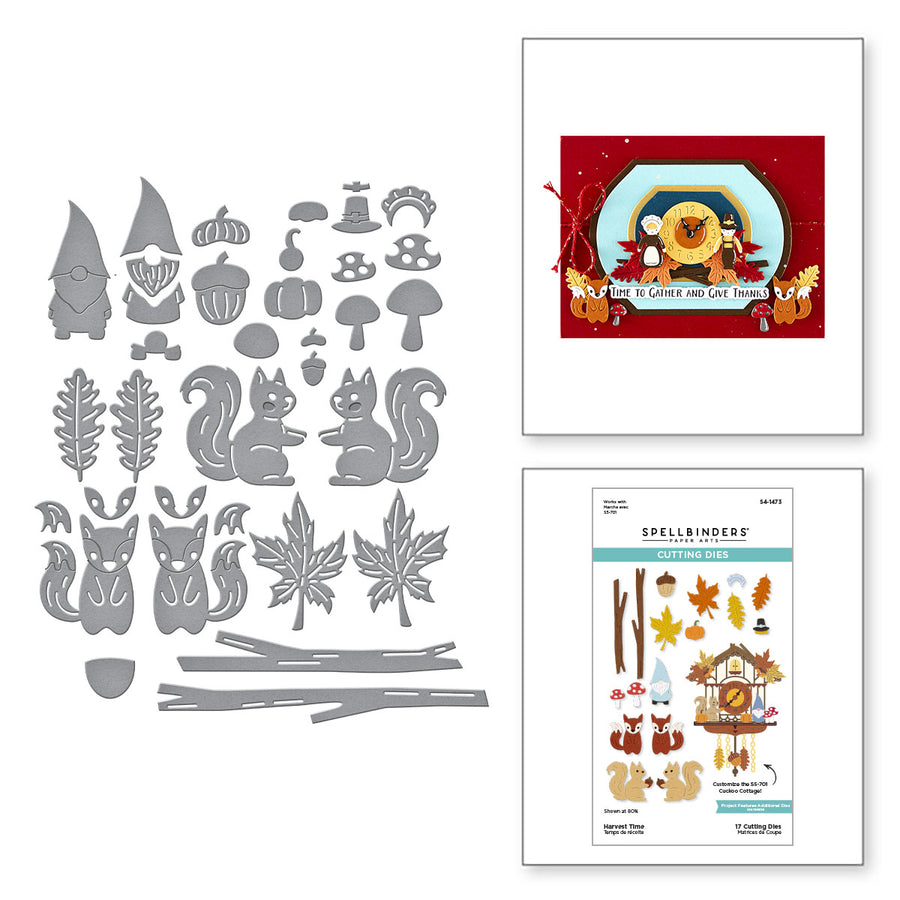 Spellbinders - Harvest Time Etched Dies from the Cuckoo Cottage Collection