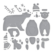 Spellbinders - Polar Bear Pals Etched Dies from the North Pole Friends Collection by Simon Hurley