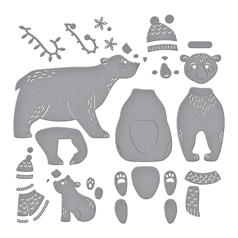 Spellbinders - Polar Bear Pals Etched Dies from the North Pole Friends Collection by Simon Hurley