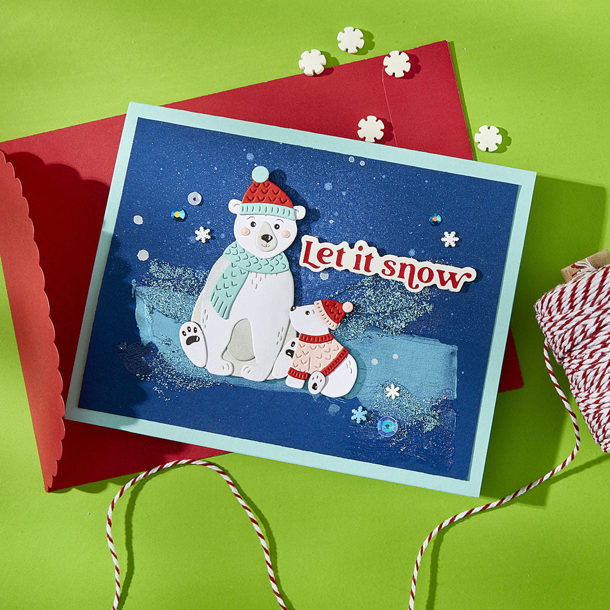 Spellbinders - Polar Bear Pals Etched Dies from the North Pole Friends Collection by Simon Hurley