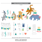 Spellbinders - Classic Pooh Birthday Accessories Etched Dies  from the Say Cheese Classic Pooh Birthday Collection by Simple Stories