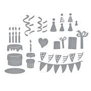 Spellbinders - Classic Pooh Birthday Accessories Etched Dies  from the Say Cheese Classic Pooh Birthday Collection by Simple Stories