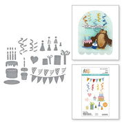 Spellbinders - Classic Pooh Birthday Accessories Etched Dies  from the Say Cheese Classic Pooh Birthday Collection by Simple Stories