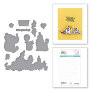 Spellbinders - Woo Hoo! Coordinating Etched Dies for Coordinating Stamp Set from the Say Cheese Classic Pooh Birthday Collection by Simple Stories