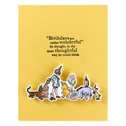Spellbinders - Woo Hoo! Coordinating Etched Dies for Coordinating Stamp Set from the Say Cheese Classic Pooh Birthday Collection by Simple Stories