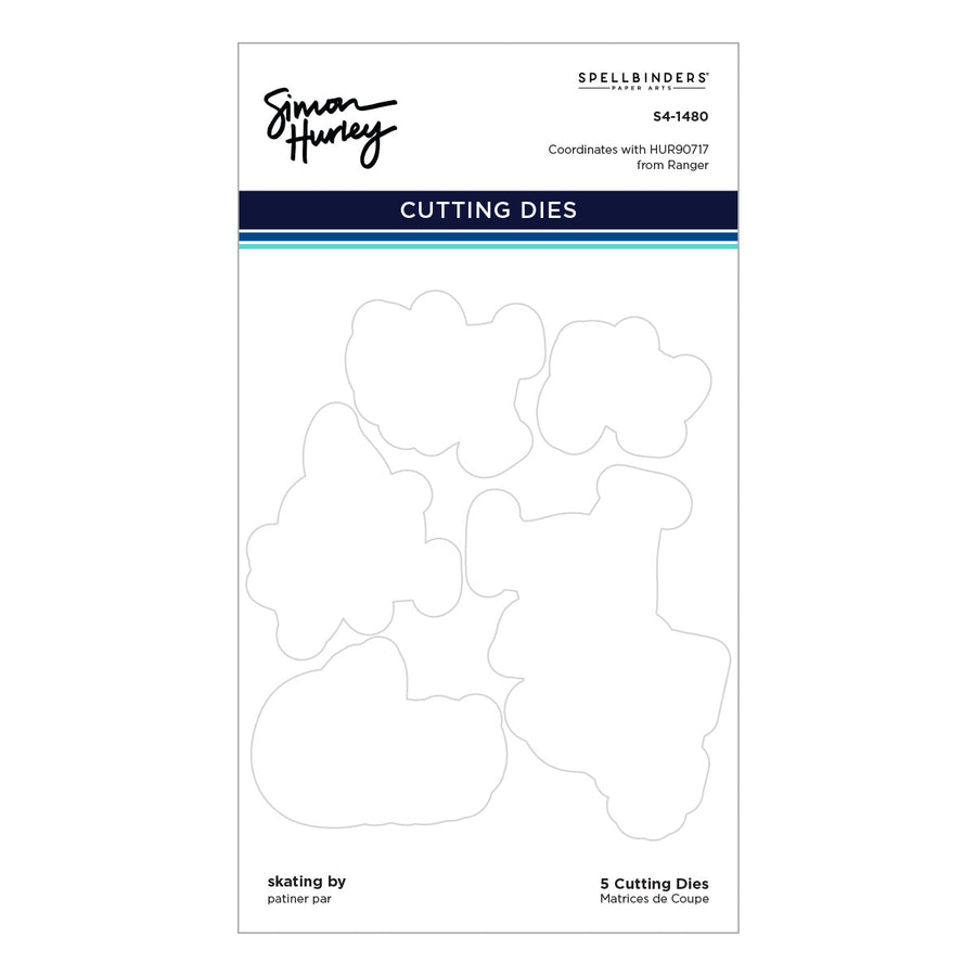 Spellbinders - Skating By Stamp & Die Bundle by Simon Hurley