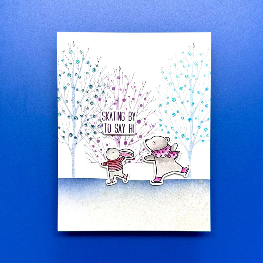 Spellbinders - Skating By Stamp & Die Bundle by Simon Hurley