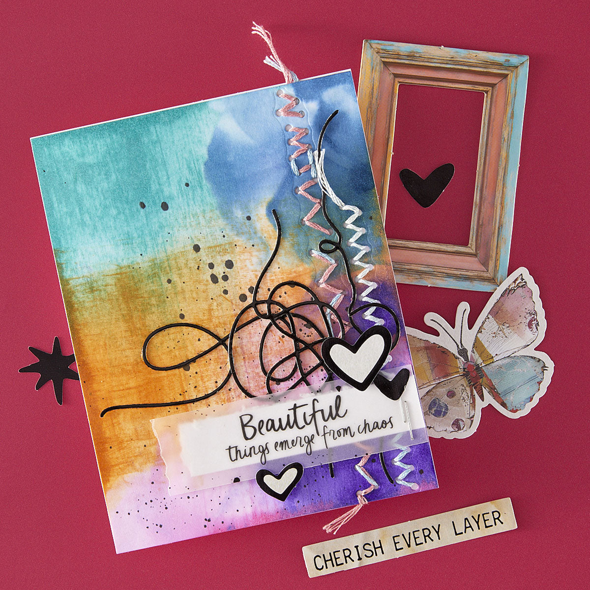 Spellbinders - Tangled Threads Etched Dies from the Beautifully Imperfect Collection