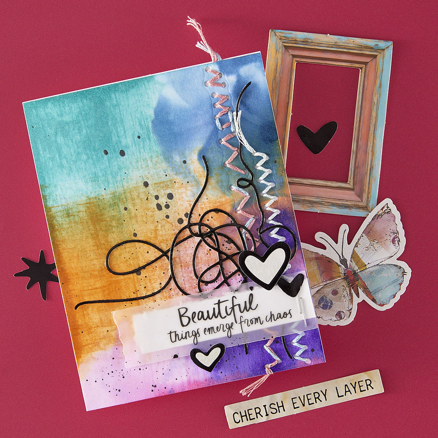Spellbinders - Tangled Threads Etched Dies from the Beautifully Imperfect Collection