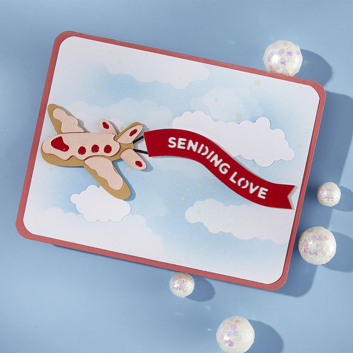 Spellbinders - Gingerbread Plane & Banners Etched Dies from the Candy Christmas Collection by Stamperia