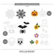 Spellbinders - Autumn & Halloween Embellishments Etched Dies from the 3D Felt Décor Collection by Sandi MacIver