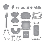 Spellbinders - Pasta Friends Etched Dies from the Buon Appetito Collection