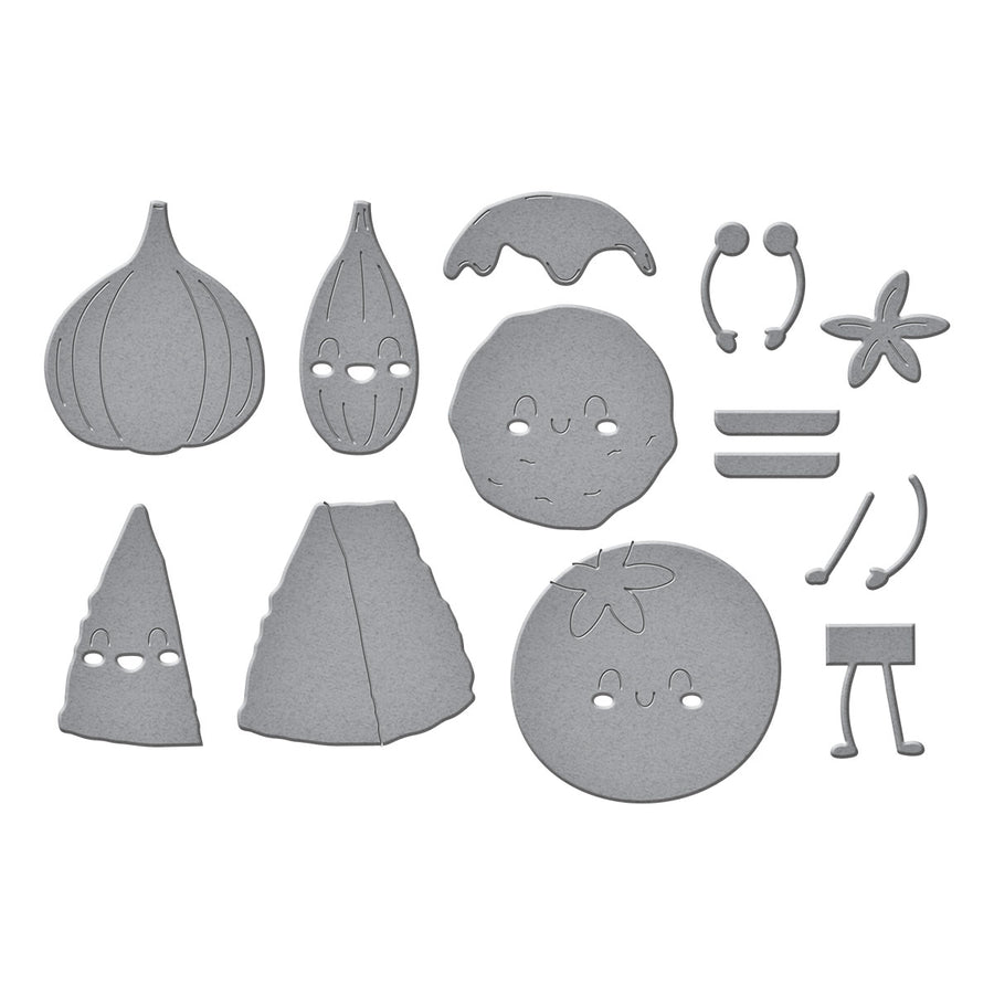 Spellbinders - Ingredients Buddies Etched Dies from the Buon Appetito Collection