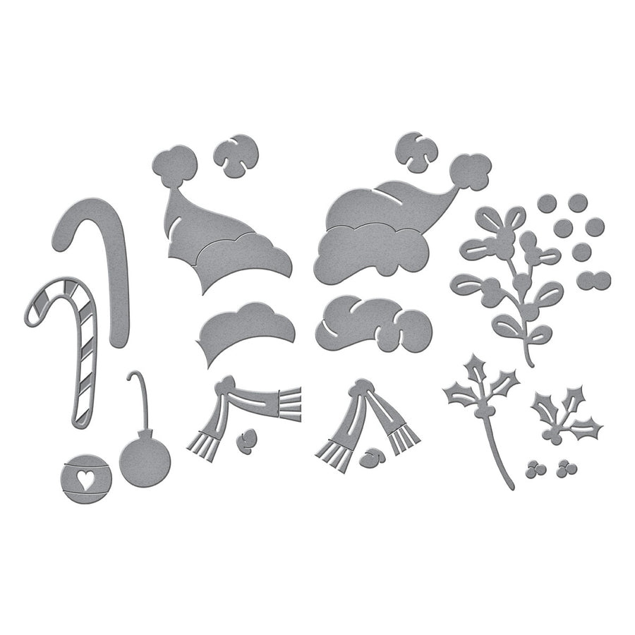 Spellbinders - Classic Mouse Christmas Embellishments Etched Dies from the Say Cheese Classic Mouse Christmas Collection