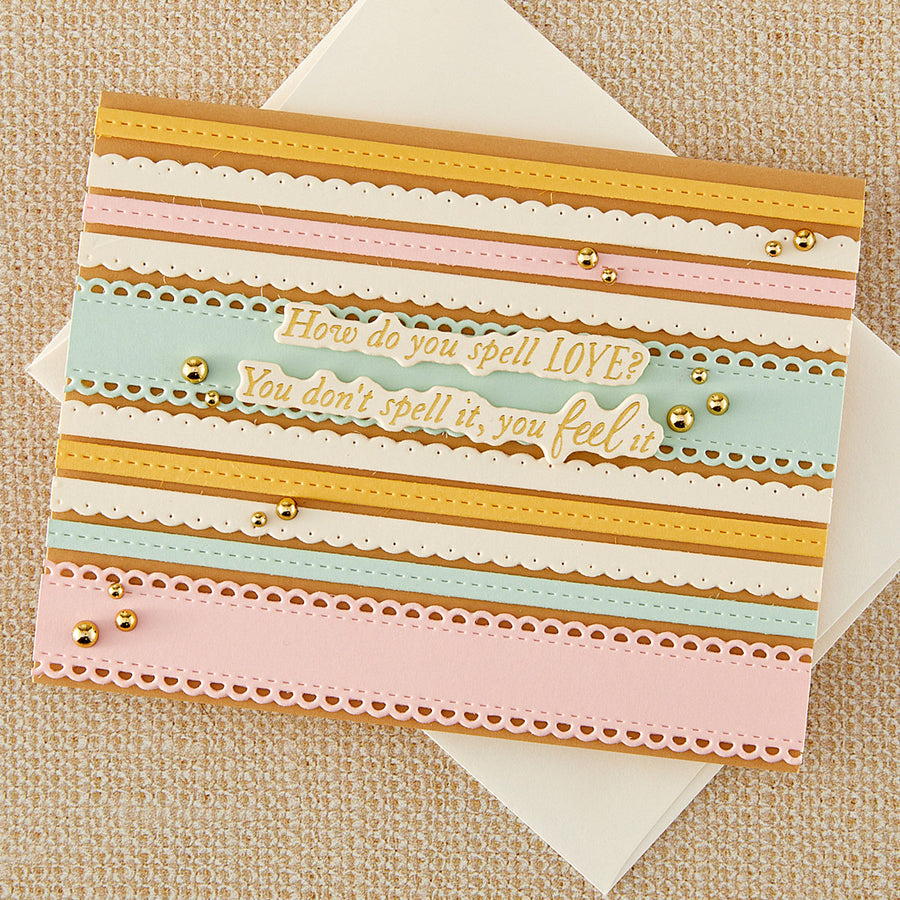 Spellbinders - Ribbon & Trim Etched Dies with Simple Stories