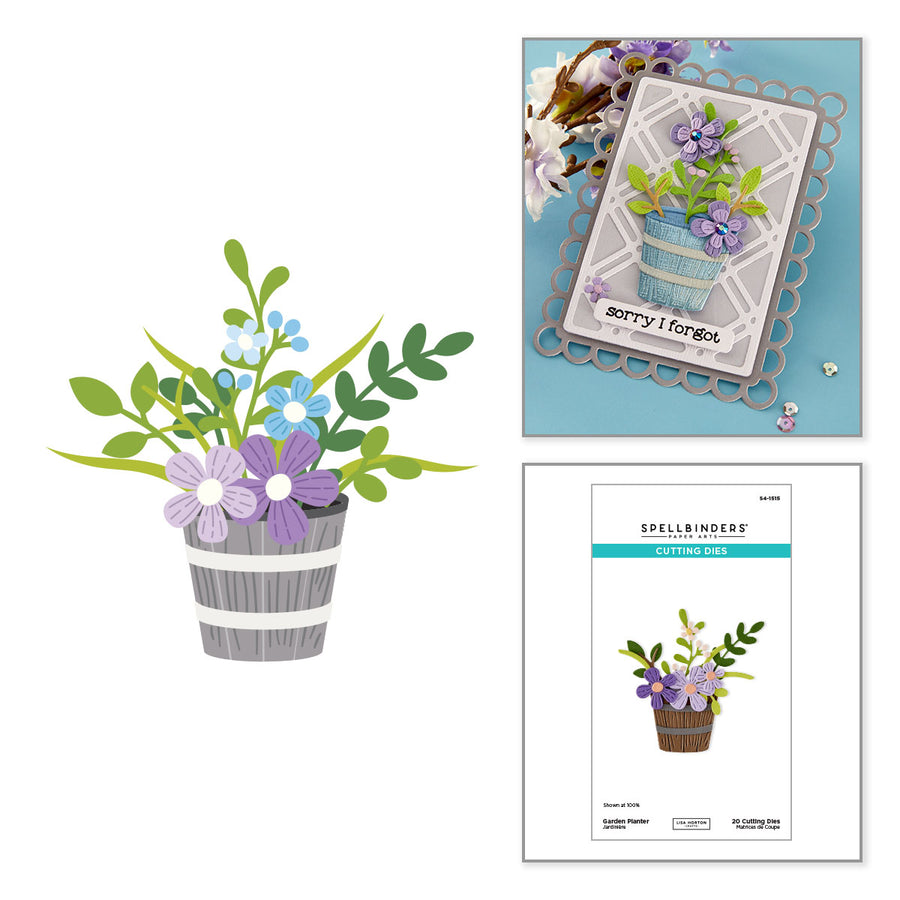 Spellbinders - Garden Planter Etched Dies by Lisa Horton