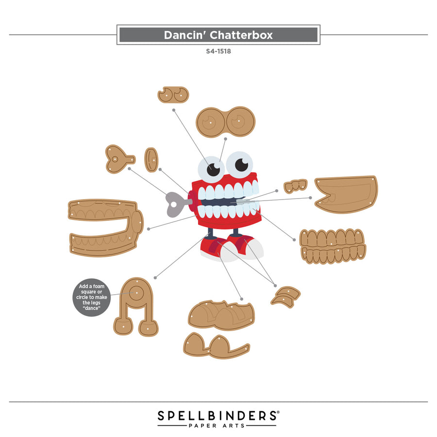 Spellbinders - Dancin' Chatterbox Etched Dies
