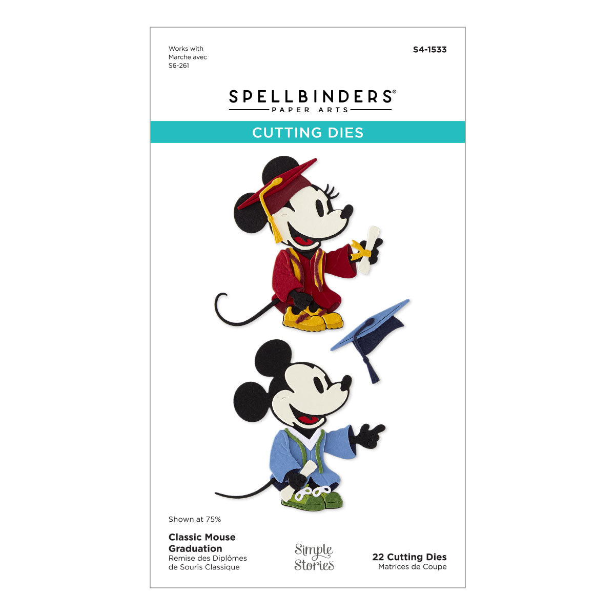 Spellbinders - Classic Mouse Graduation Etched Dies