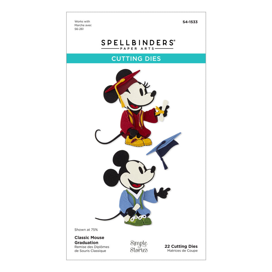 Spellbinders - Classic Mouse Graduation Etched Dies