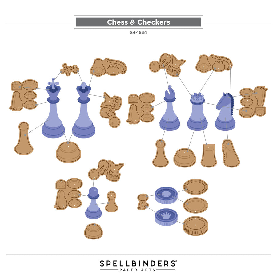 Spellbinders - Chess & Checkers Etched Dies