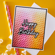 Spellbinders - Cascading Dots 3D Embossing Folder and Stencil Bundle by Simon Hurley