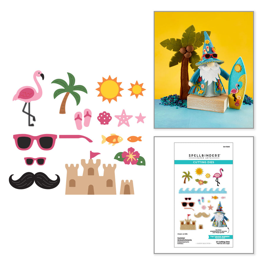 Spellbinders - Summer Embellishments Etched Dies by Sandi MacIver