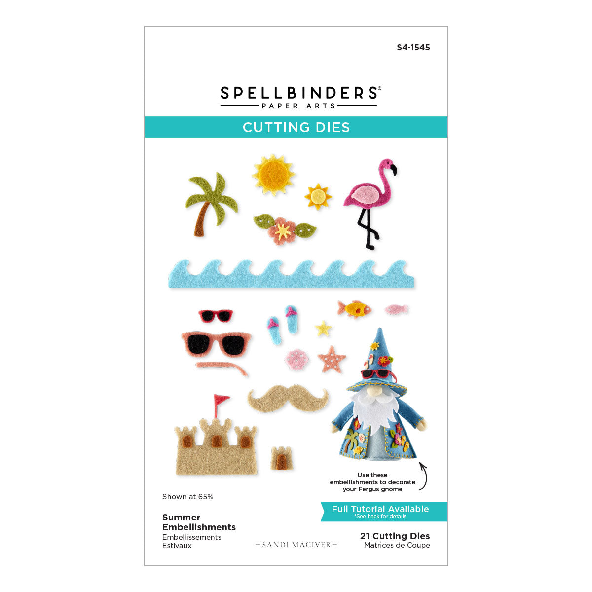 Spellbinders - Summer Embellishments Etched Dies by Sandi MacIver