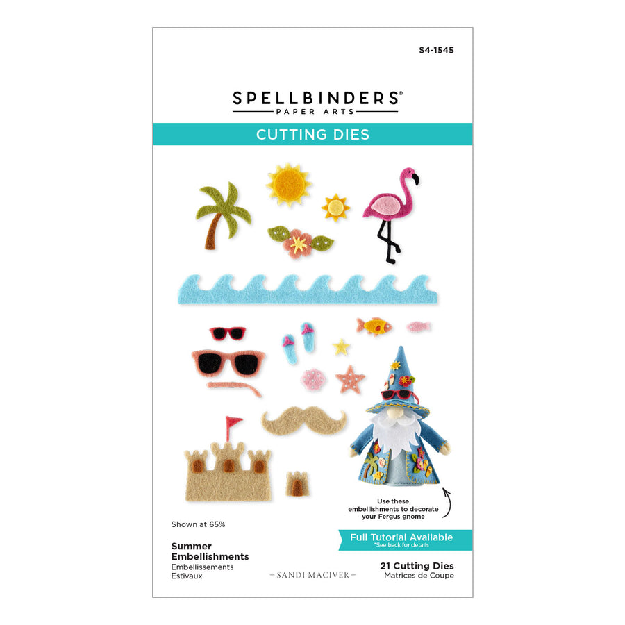 Spellbinders - Summer Embellishments Etched Dies by Sandi MacIver