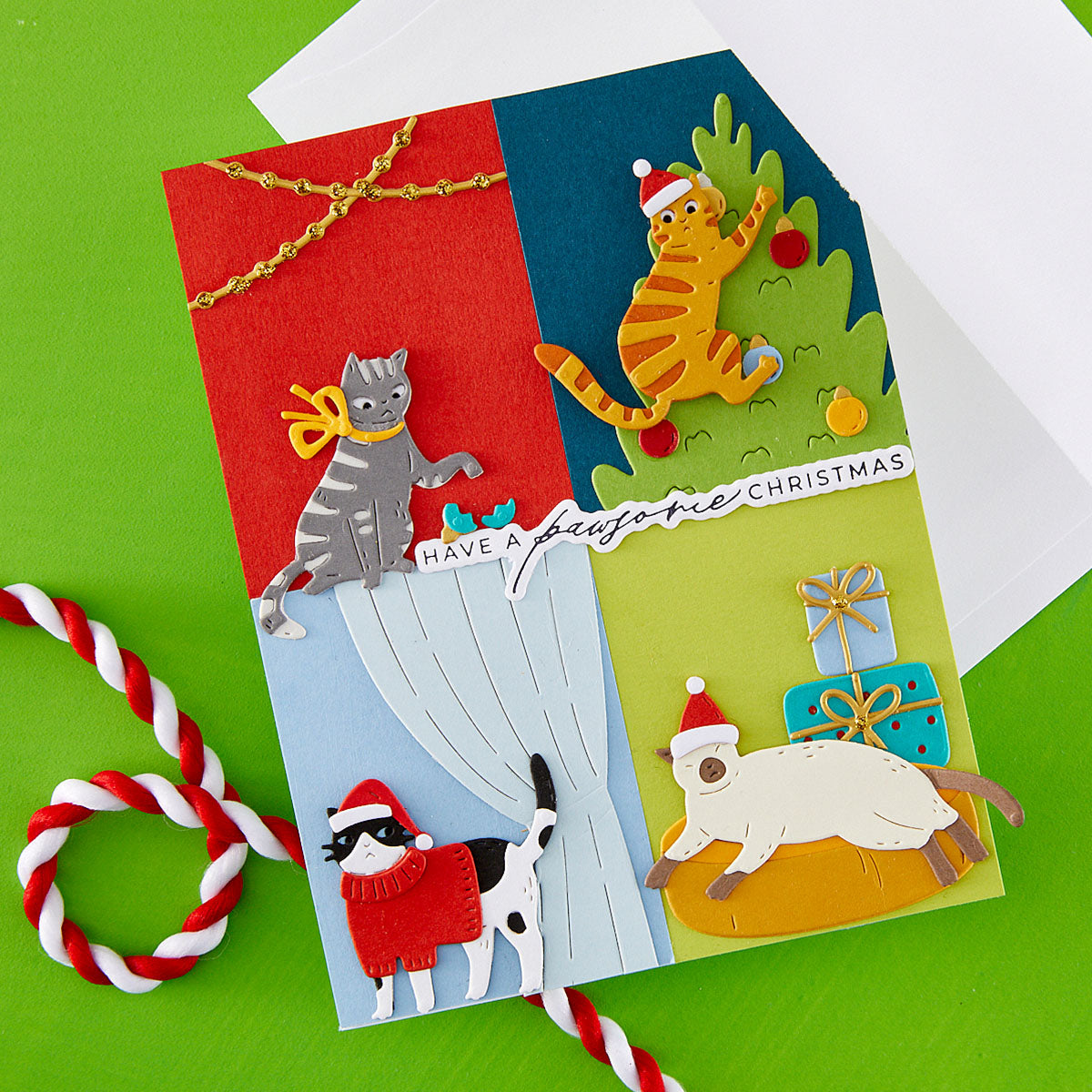Spellbinders - Christmas Cats Etched Dies by Yana Smakula