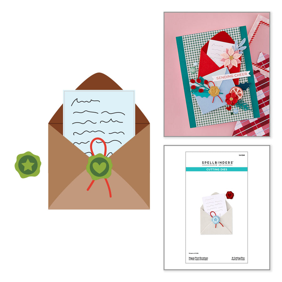 Spellbinders - Happy Post Envelope Etched Dies