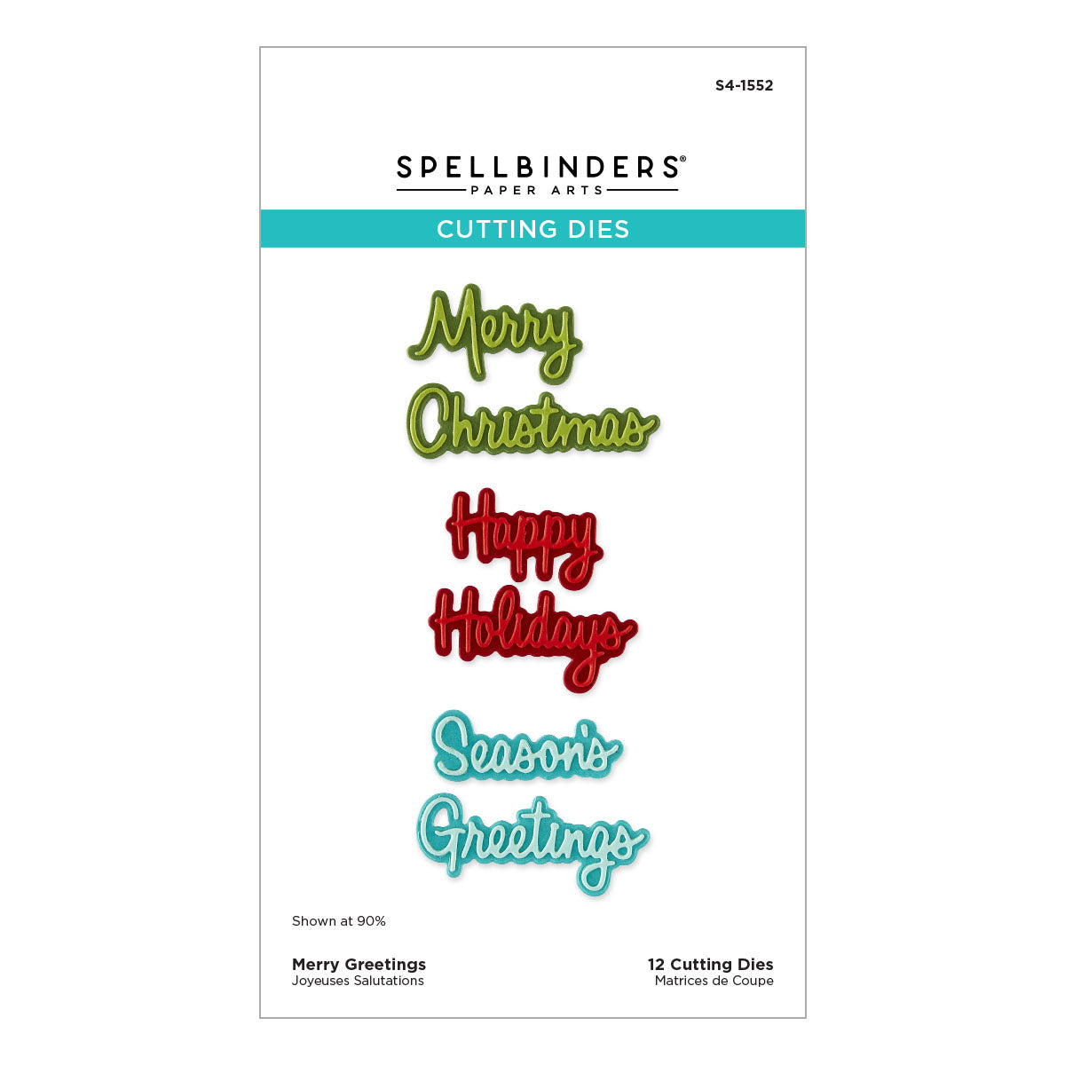 Spellbinders - Merry Greetings Etched Dies